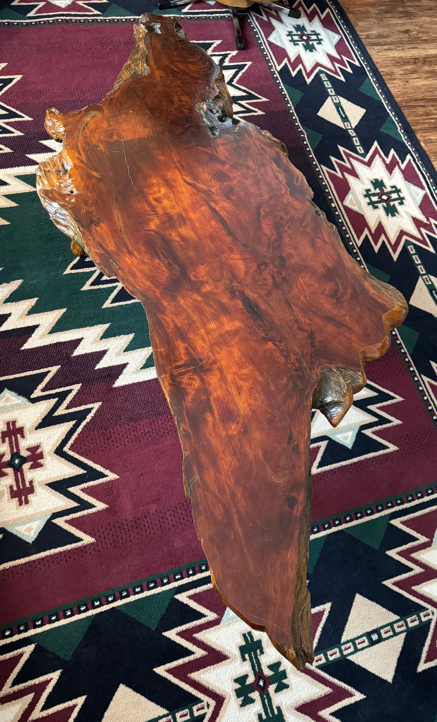 Vintage Live Edge Solid Wood Coffee Table