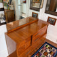 Vintage Walnut Wood 8 Drawer Dresser
