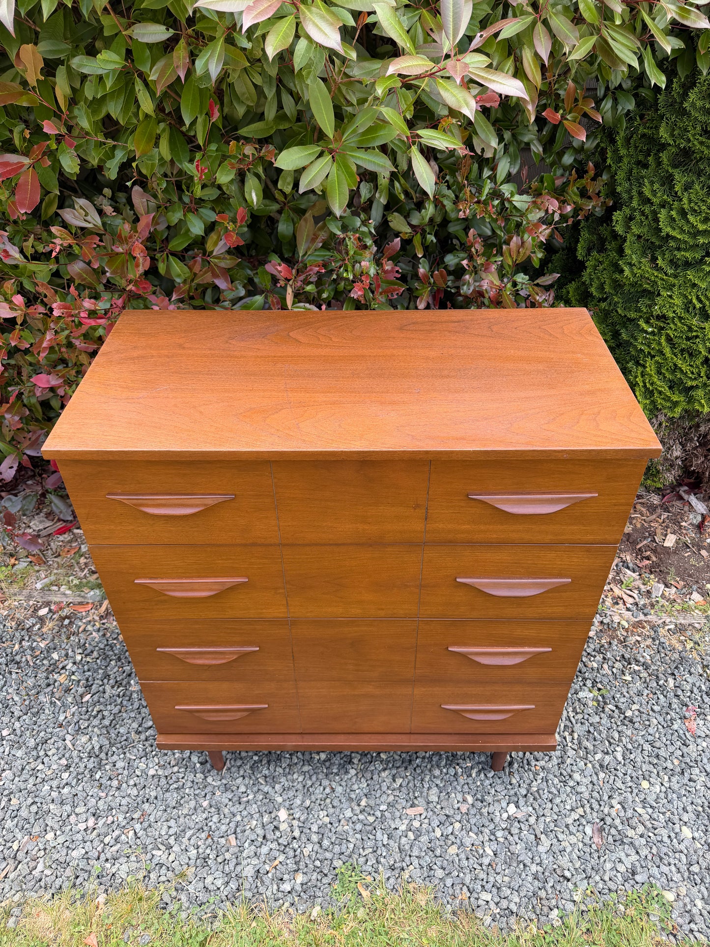 Vintage Walnut Wood Dresser