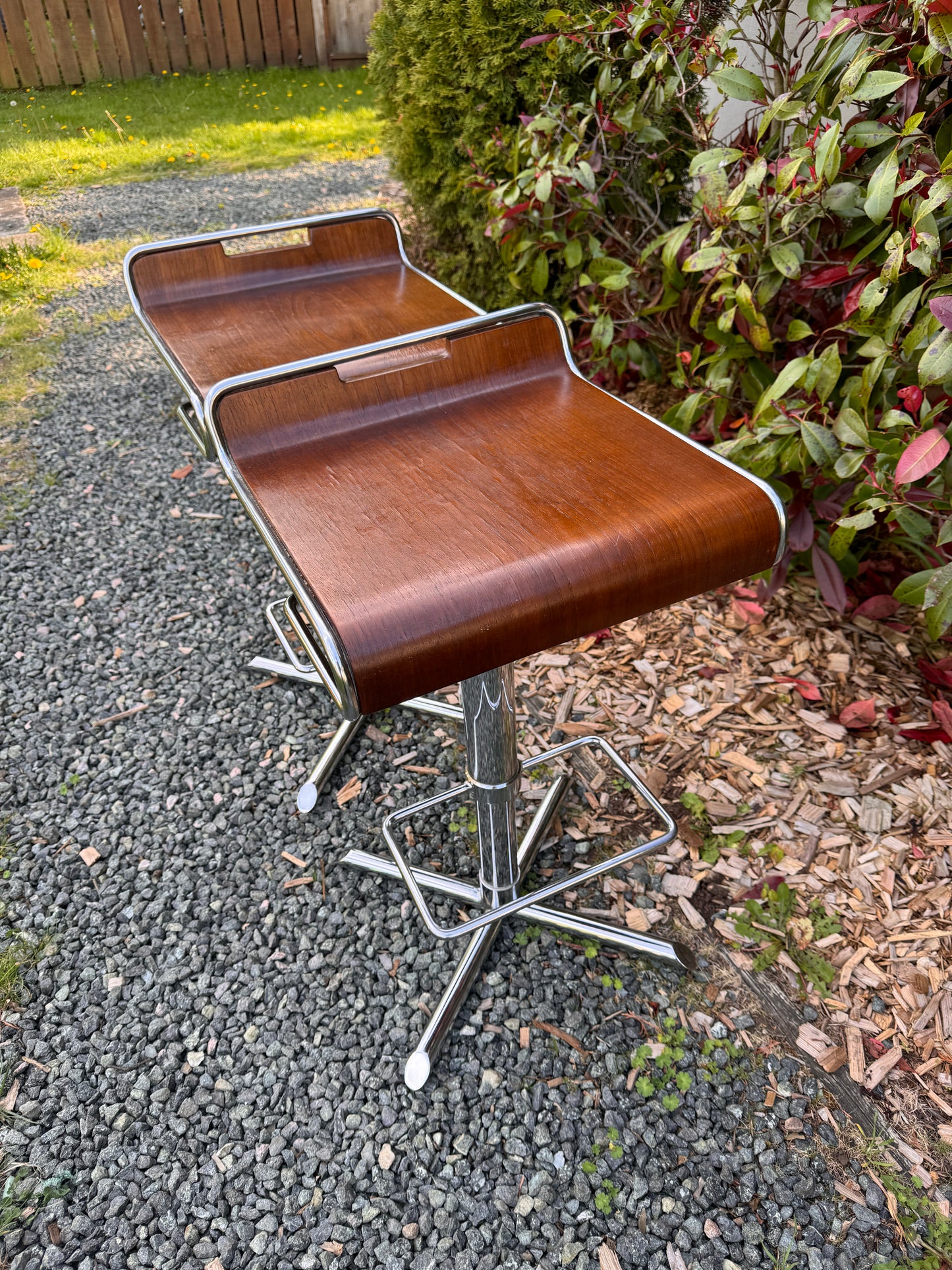 The Bentwood & Chrome Stools