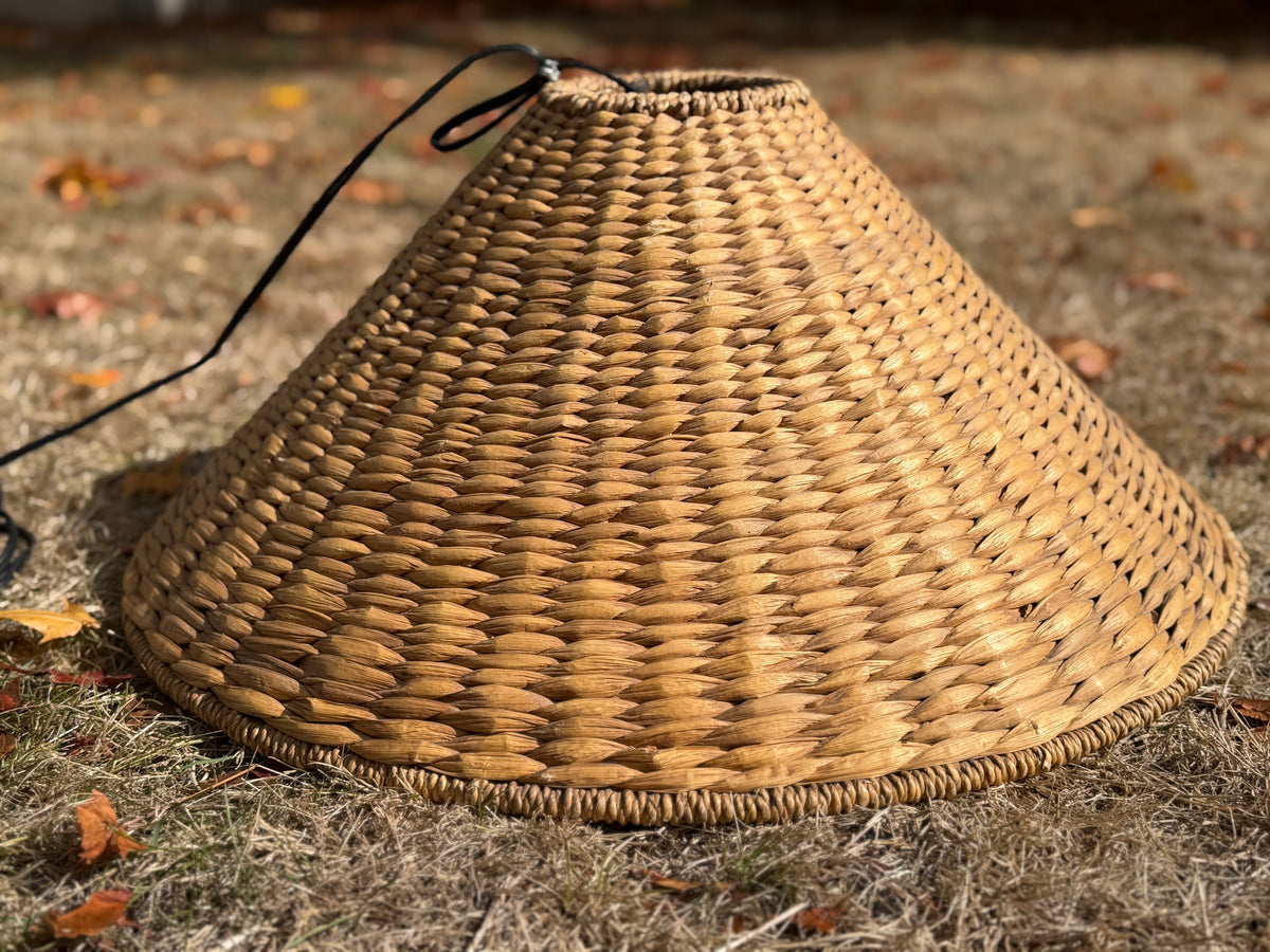 Vintage Wicker Chandelier Hanging Light Shade
