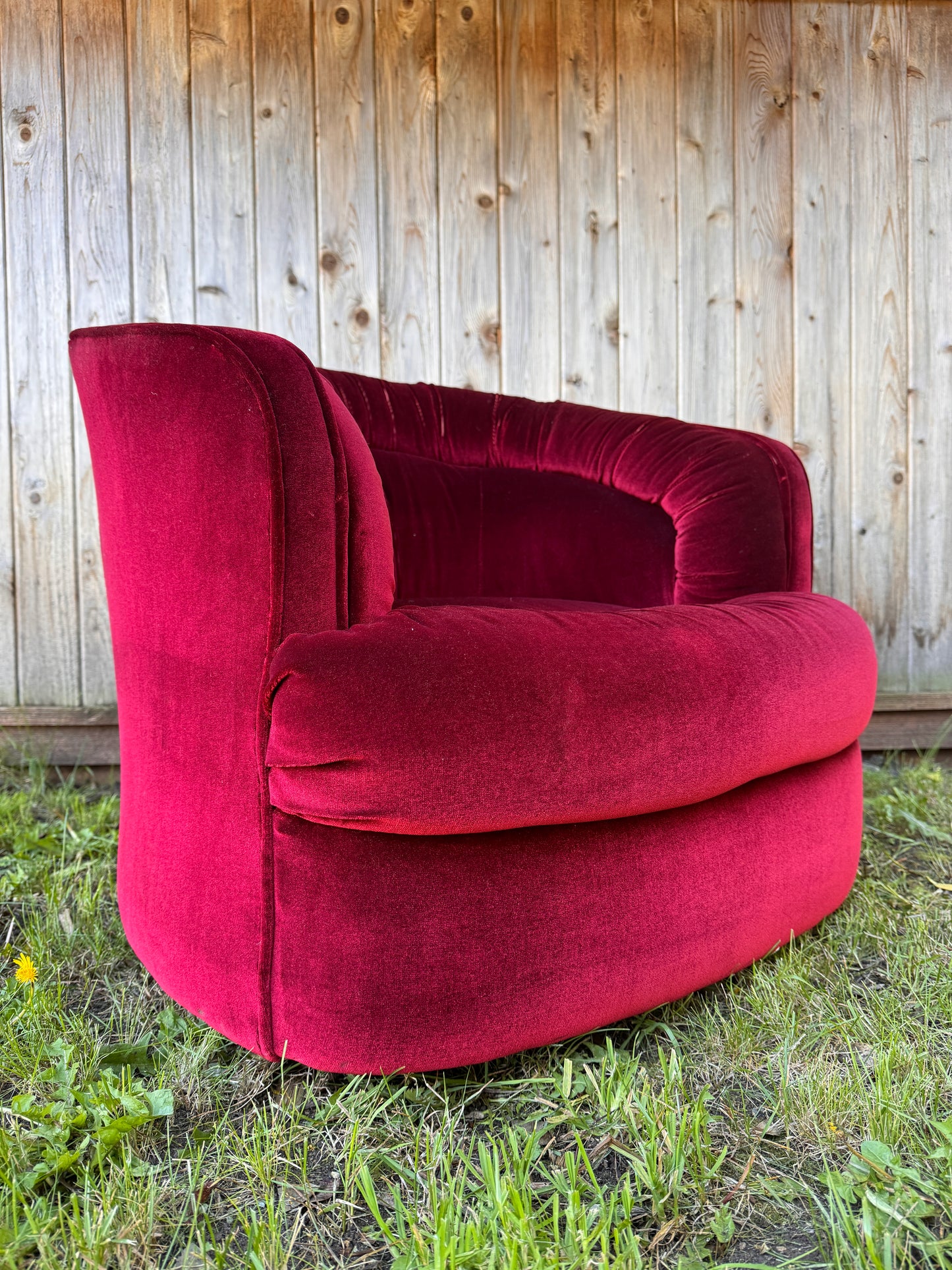 The Ripe Cherry Swivel Armchair