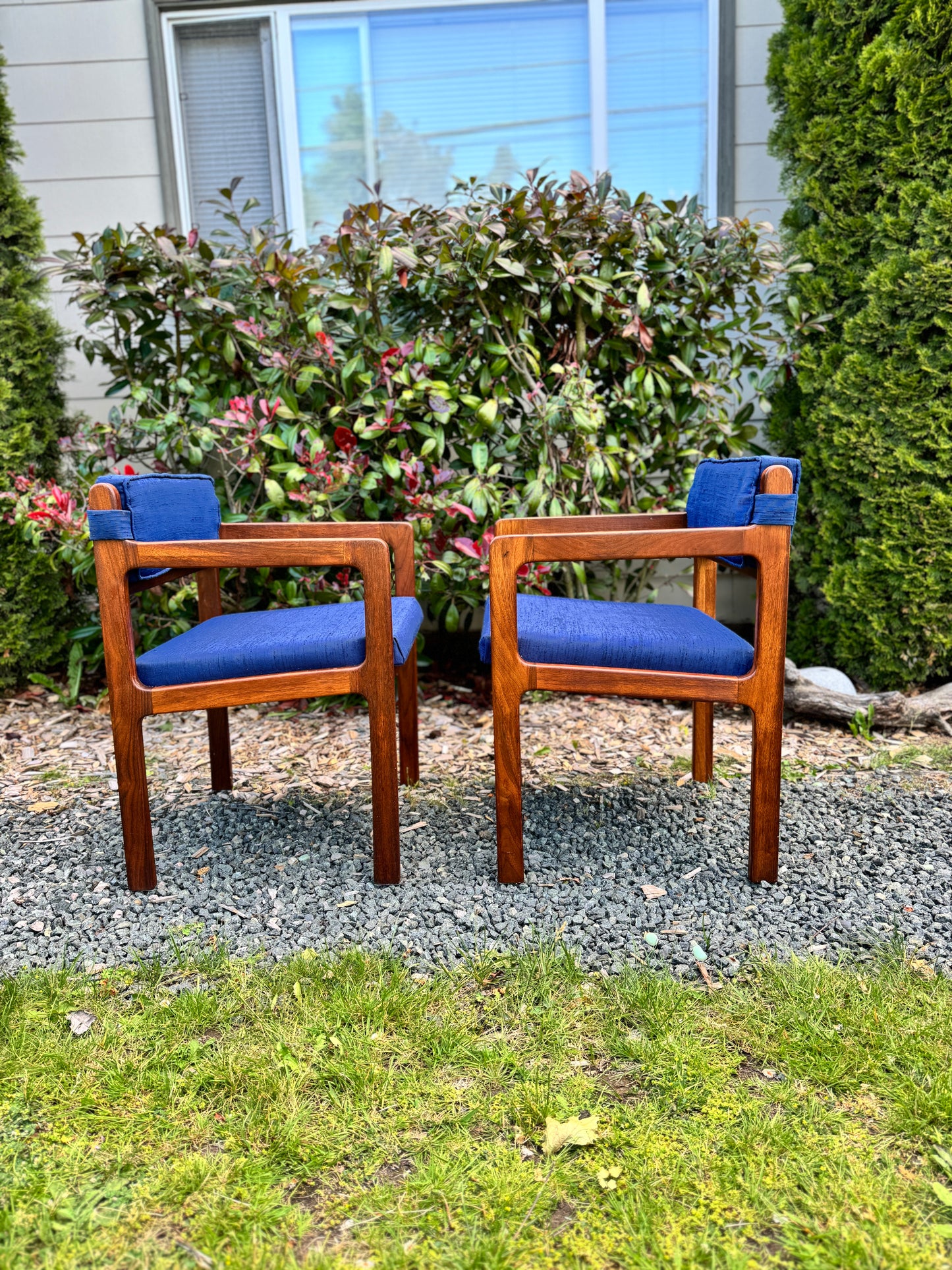 Vintage Solid Teakwood Armchairs