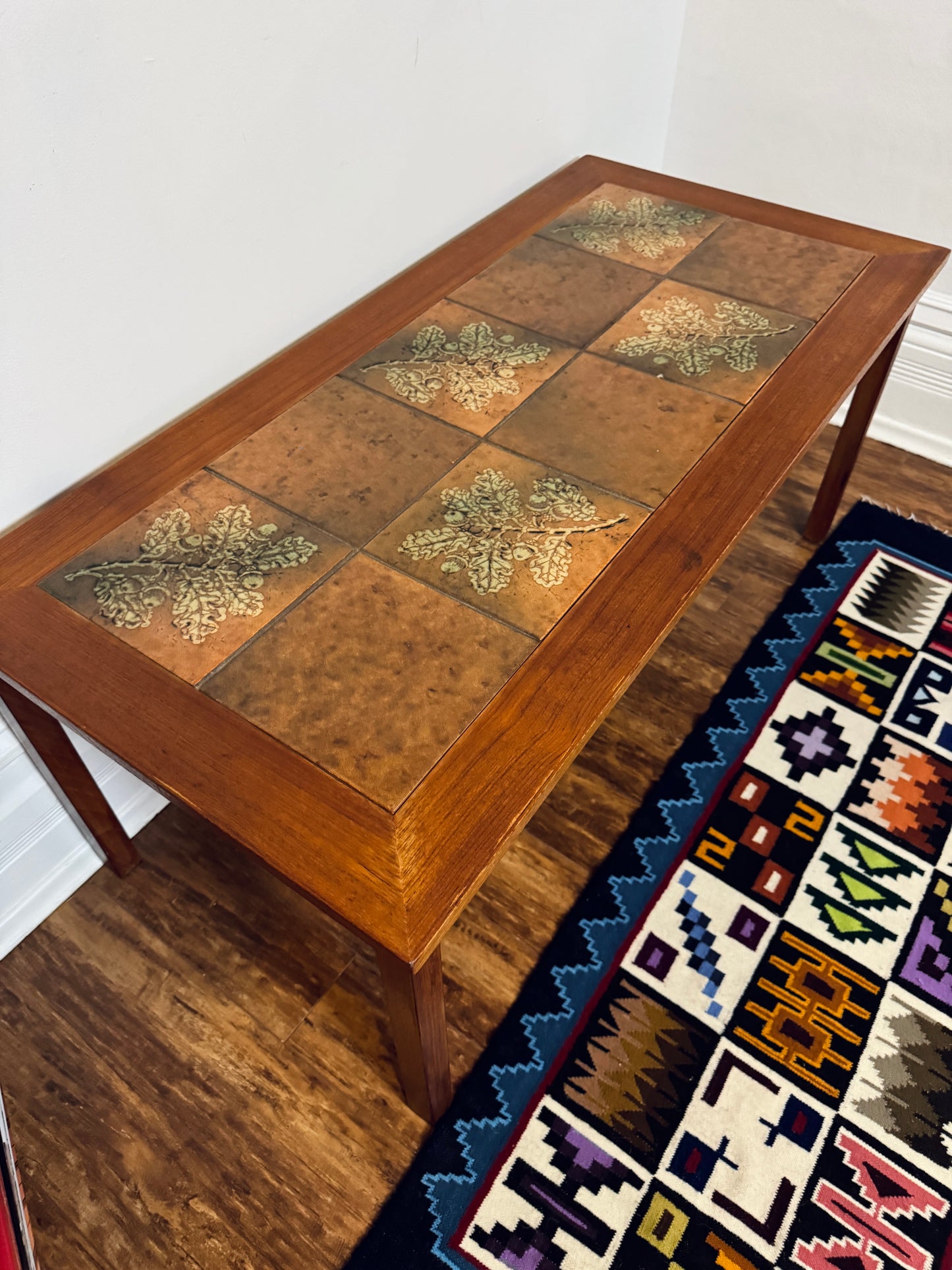 Vintage Danish Teak Tile-Top Coffee Table – Mid-Century Modern