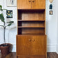Vintage Teak 2 Cabinet Bookshelf
