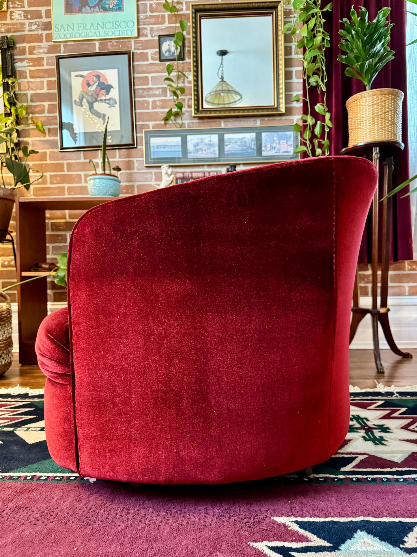 The Ripe Cherry Swivel Armchair