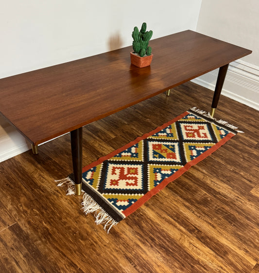Vintage Teak Coffee Table | Mid-Century Modern Scandinavian Design | 60” Long