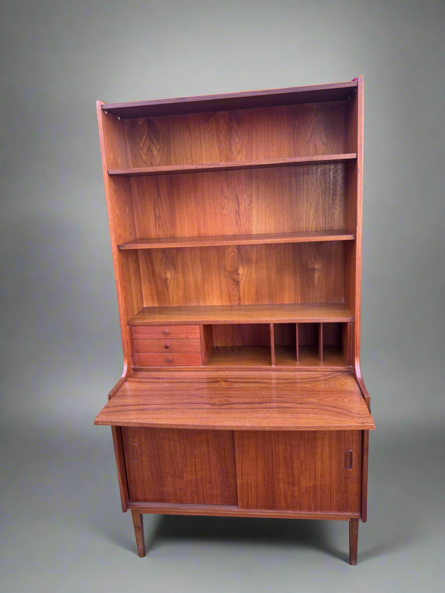 Vintage Danish Teak Bookshelf & Desk