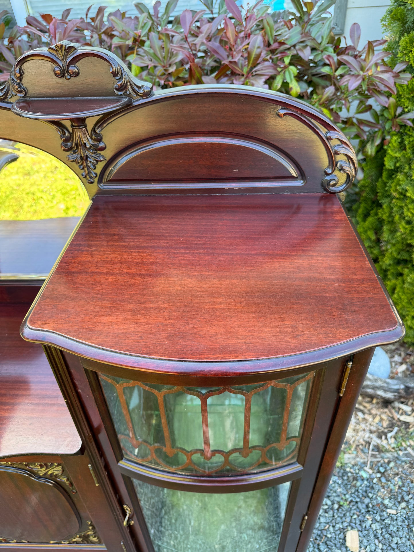 Stunning Antique Mahogany Music Cabinet