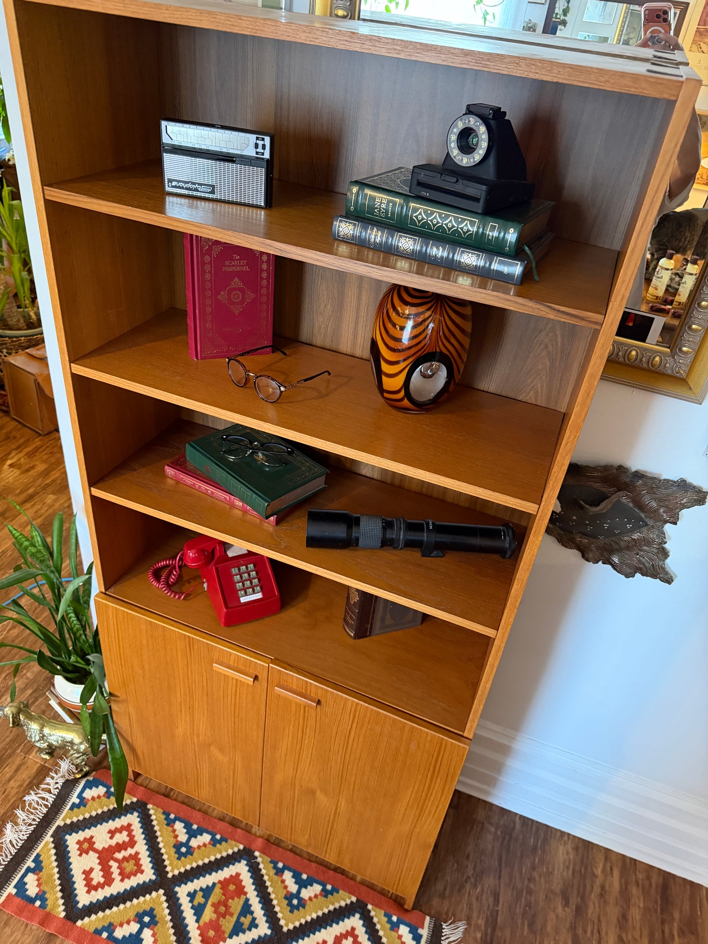 Vintage Danish Teak Bookshelf & Cabinet