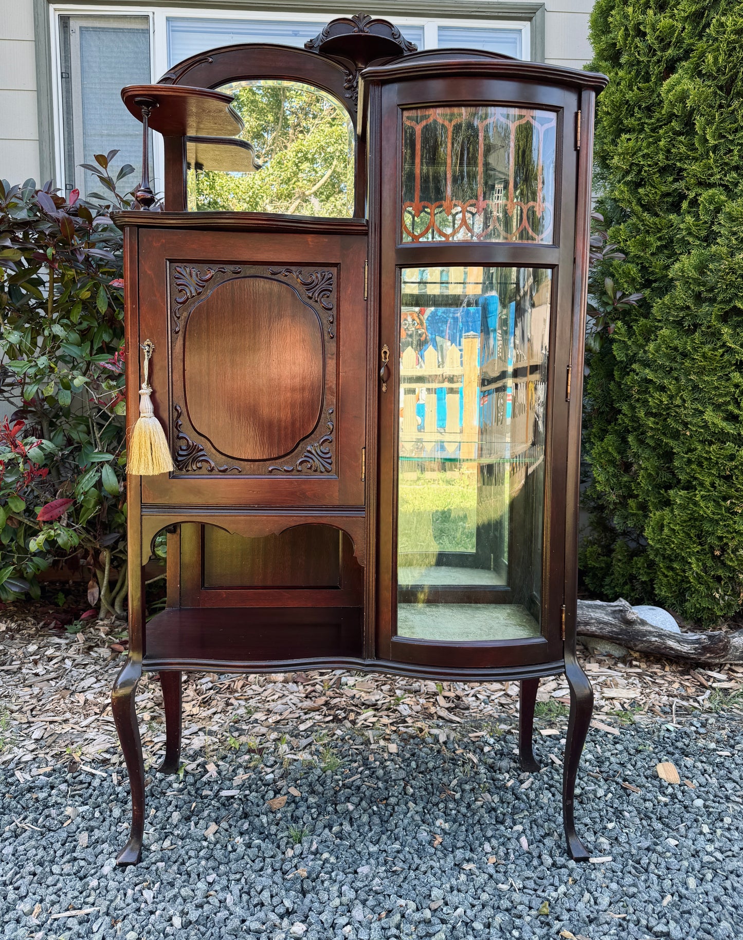 Stunning Antique Mahogany Music Cabinet