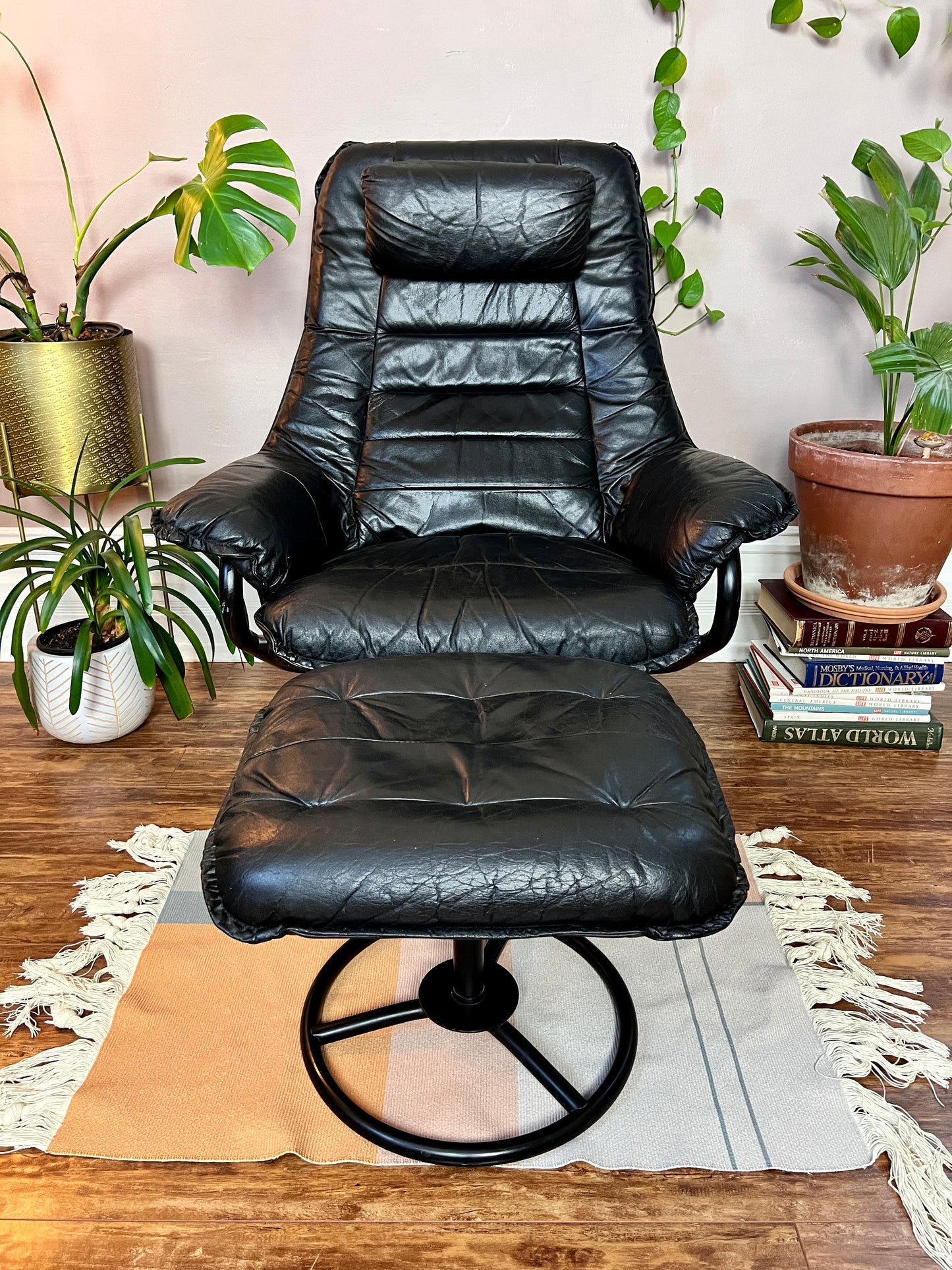 The Black Stallion Recliner & Ottoman