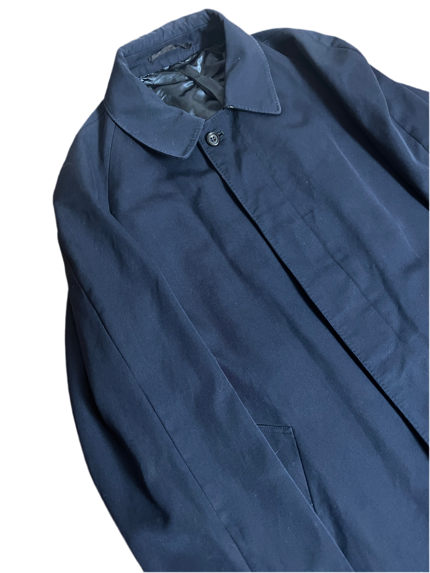 Vintage Navy Blue Mackintosh Overcoat