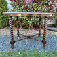 Antique Solid Oak Barley Twist Dining Table