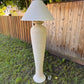 1980s Michael Taylor Style Ribbed Plaster Floor Lamp