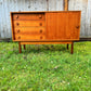Vintage Domino Mobler Compact Teak Credenza