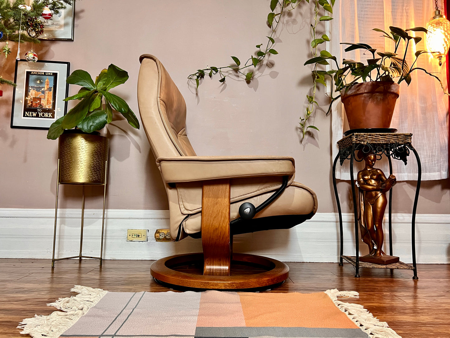 The Ekorness Stressless Recliner Chair & Ottoman