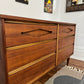 1960s Restored Walnut Dresser Credenza