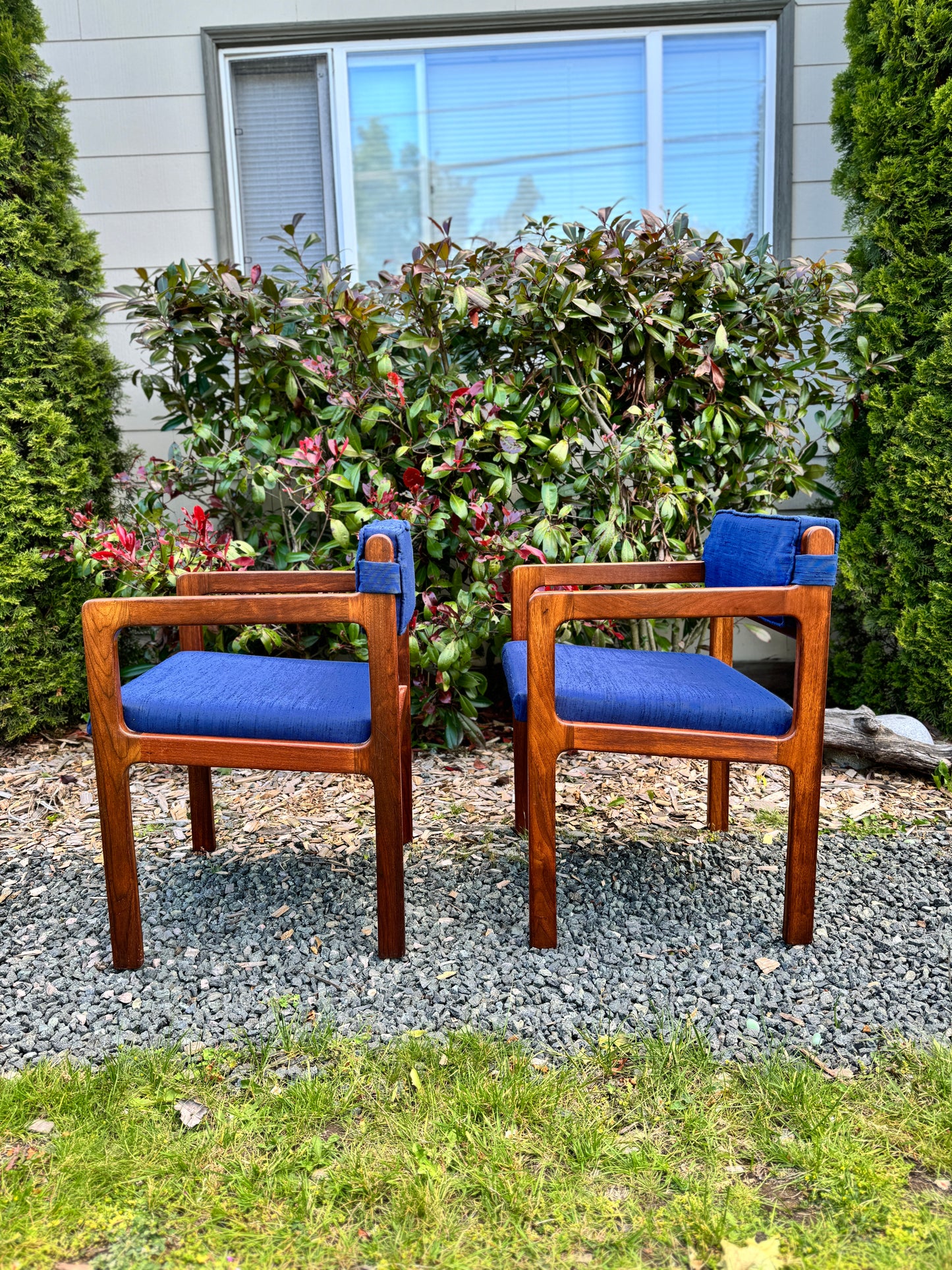 Vintage Solid Teakwood Armchairs