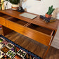 Danish Teak Writing Desk / Console Table – Mid Century Modern, Finished All Sides