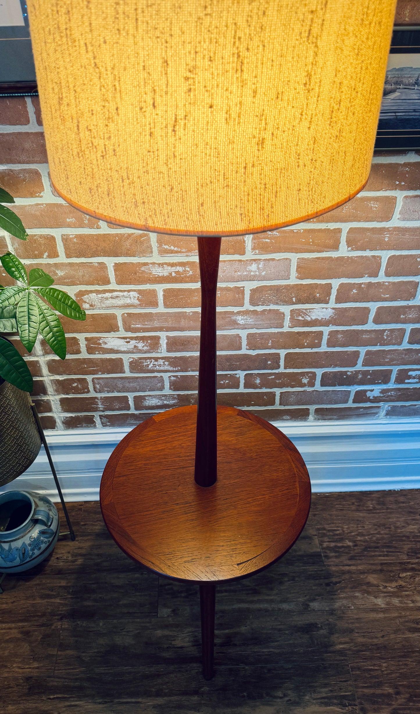 Teak Floor Lamp Table
