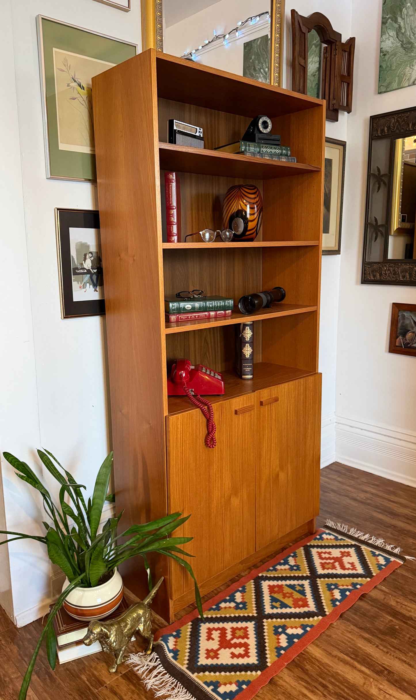 Vintage Danish Teak Bookshelf & Cabinet