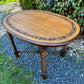 Antique Solid Oak Barley Twist Dining Table