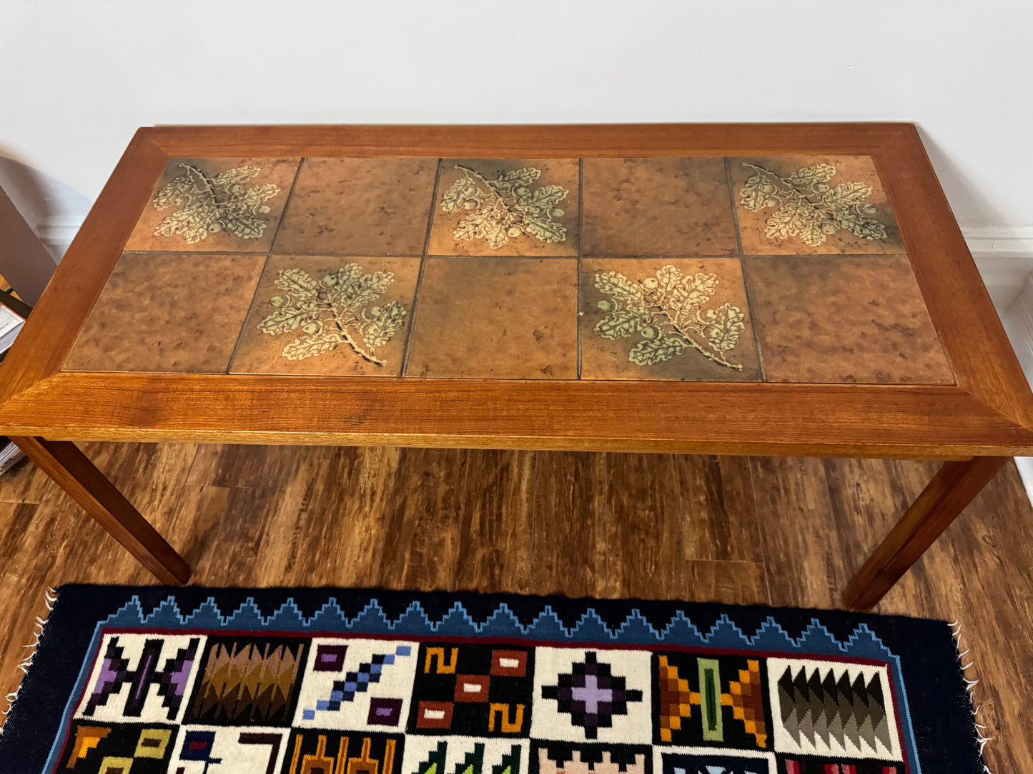 Vintage Danish Teak Tile-Top Coffee Table – Mid-Century Modern