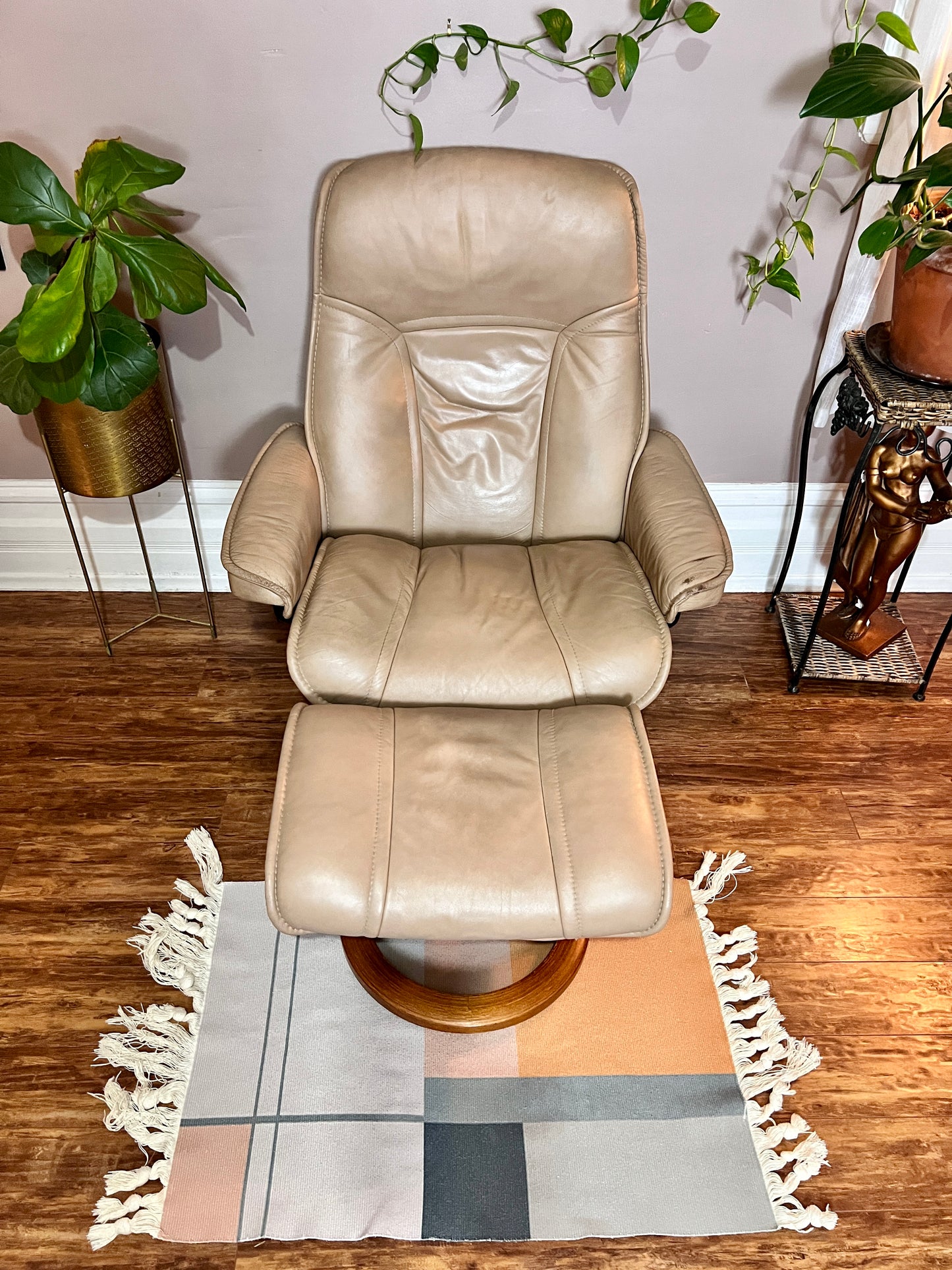The Ekorness Stressless Recliner Chair & Ottoman