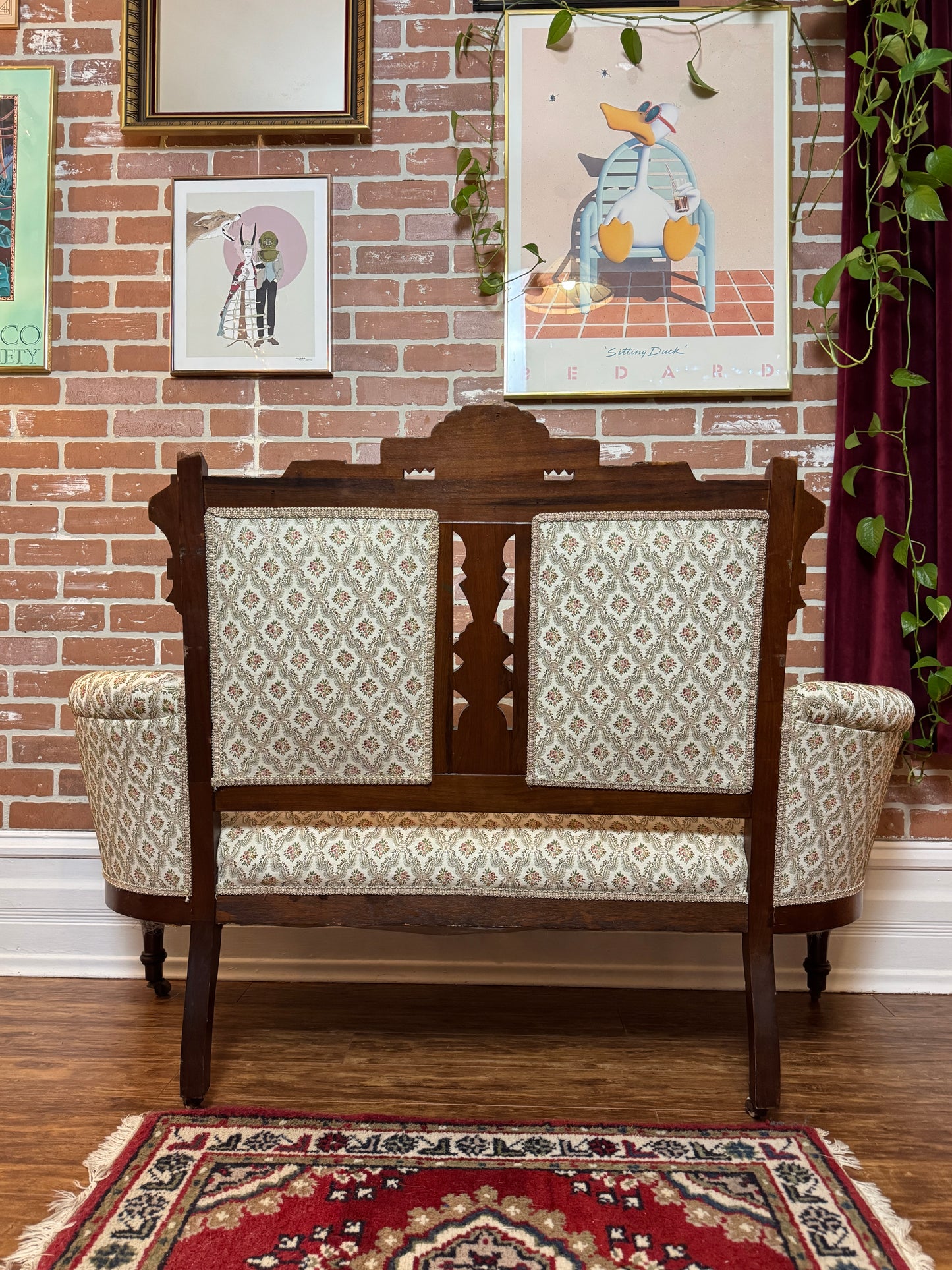 Antique Eastlake Settee Loveseat