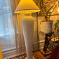 1980s Michael Taylor Style Ribbed Plaster Floor Lamp