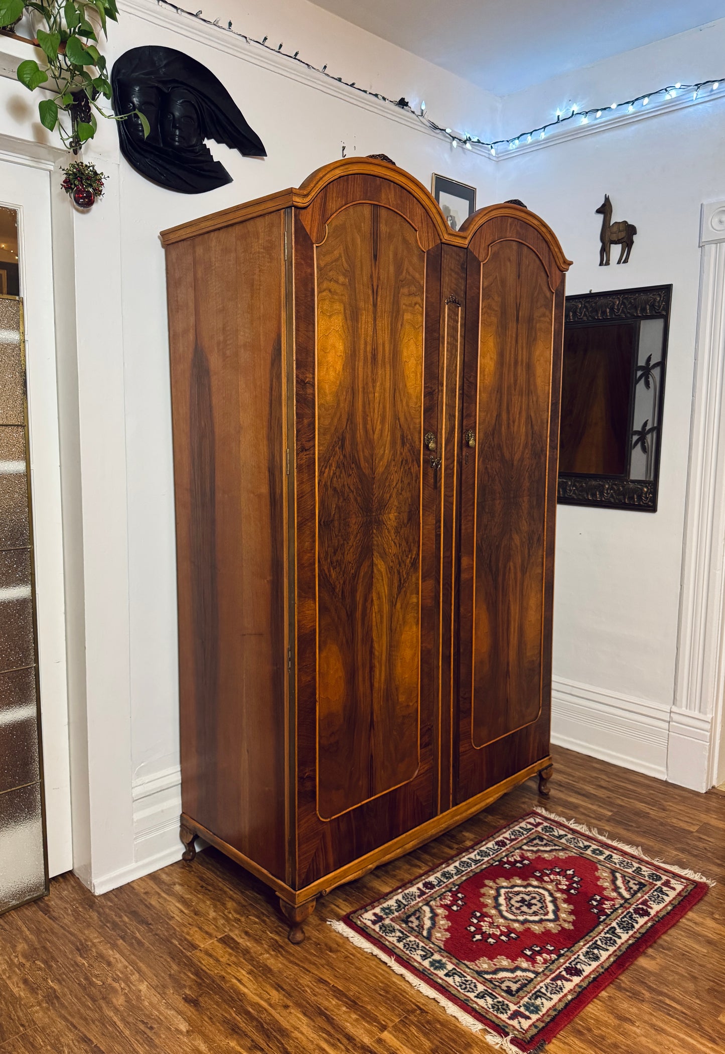 Restored Walnut Wood Armoire