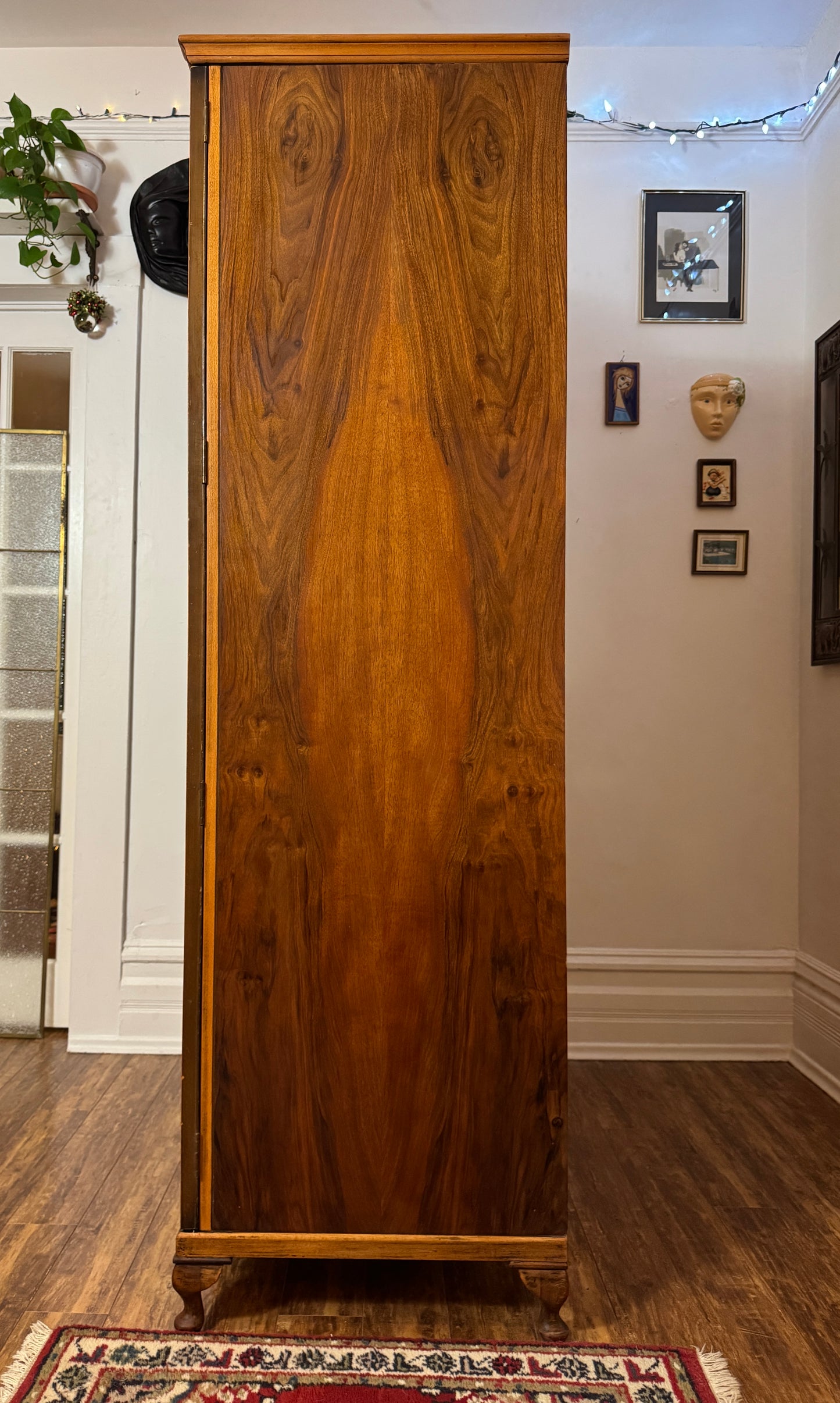 Restored Walnut Wood Armoire