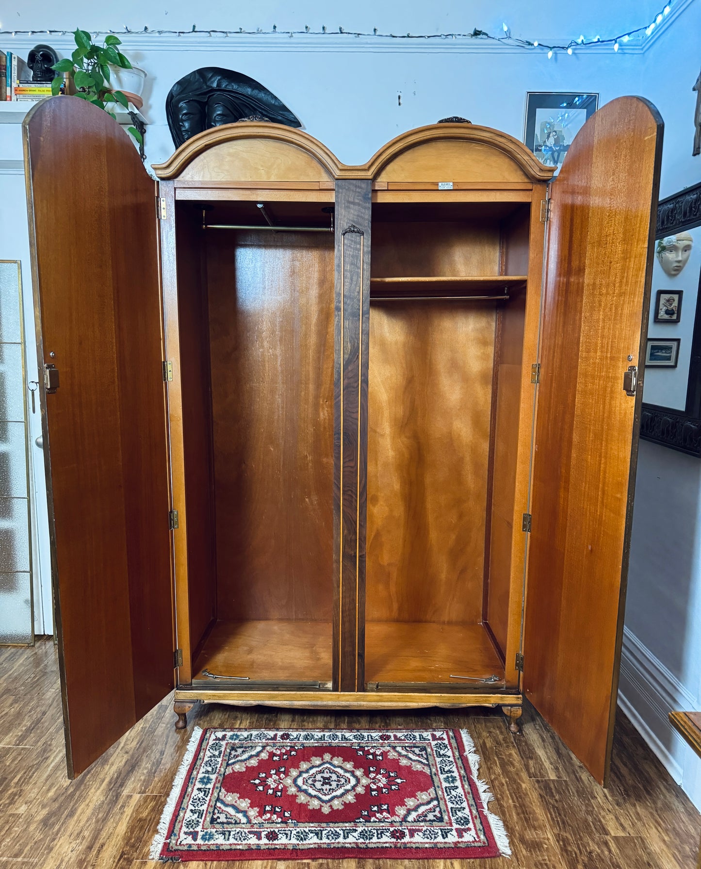 Restored Walnut Wood Armoire