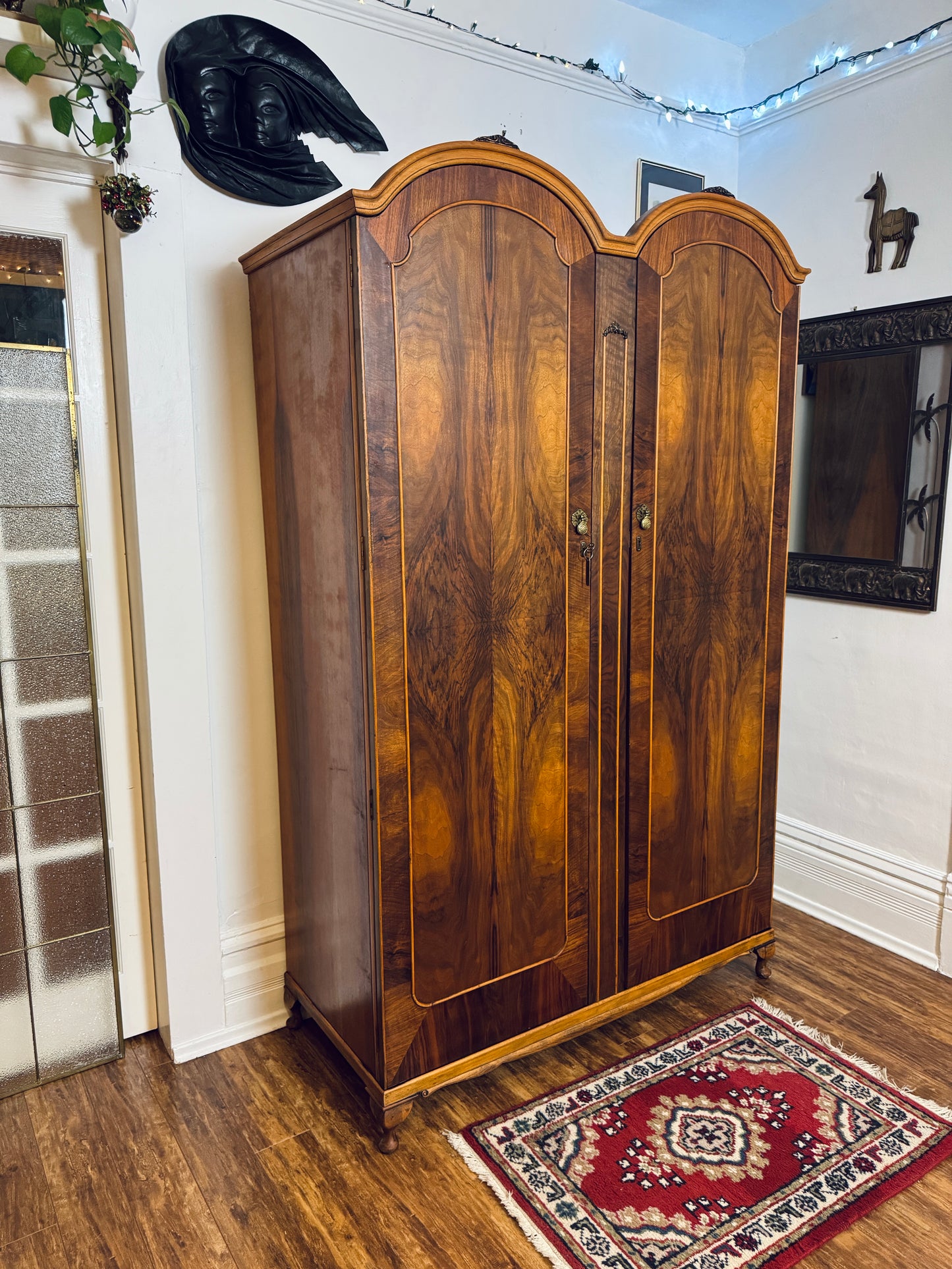 Restored Walnut Wood Armoire