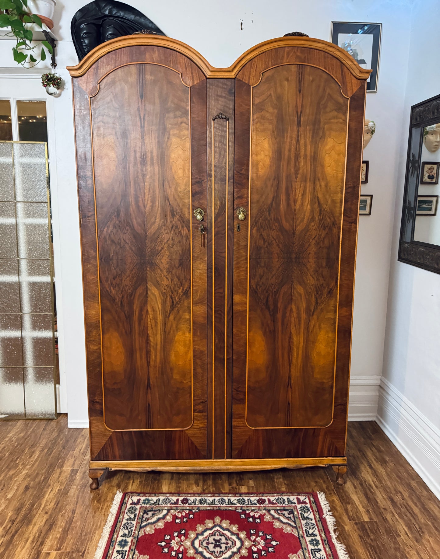 Restored Walnut Wood Armoire