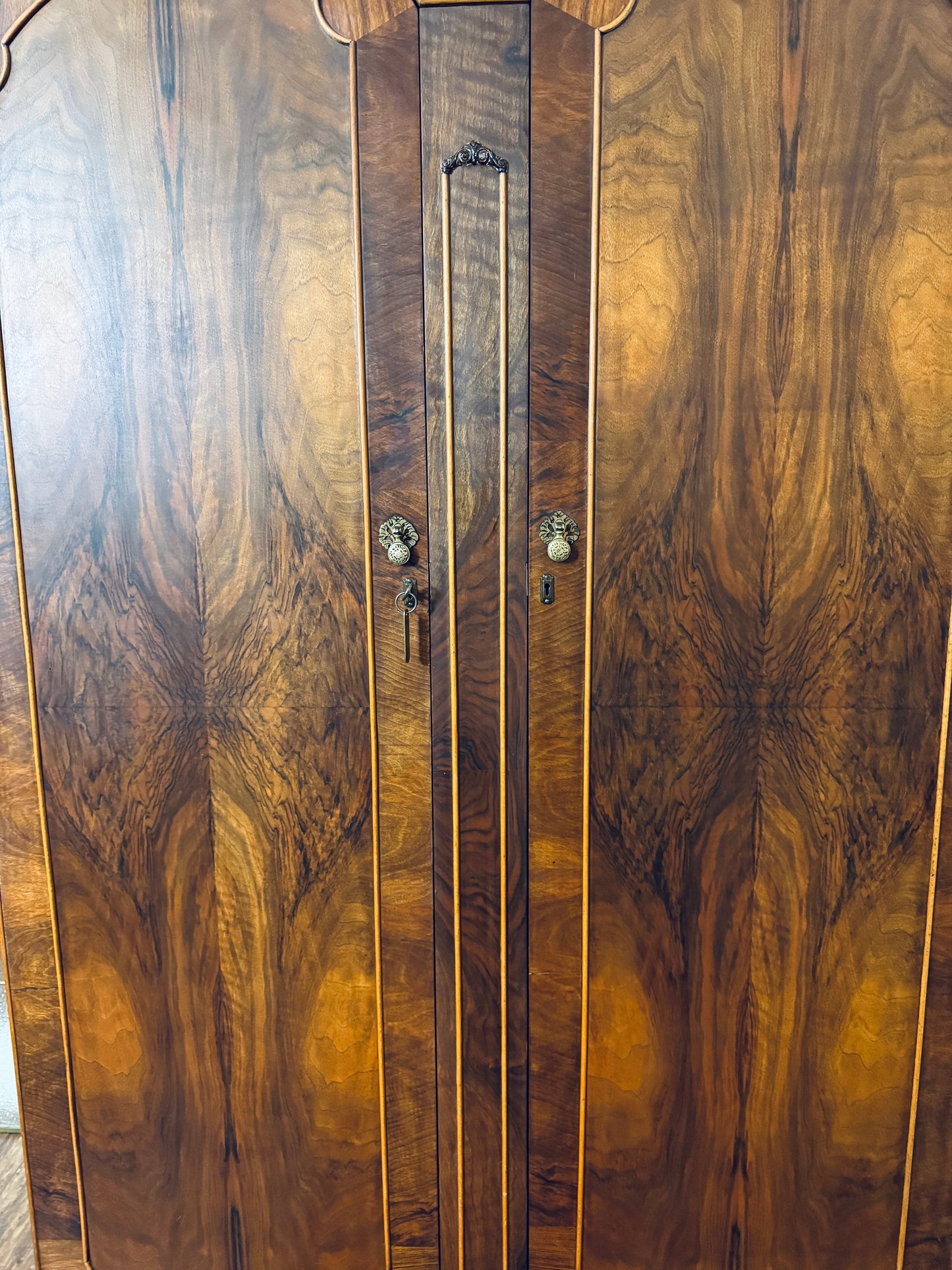 Restored Walnut Wood Armoire