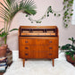 The Bergstrom Teak Roll Top Desk