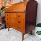 The Bergstrom Teak Roll Top Desk
