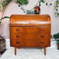 The Bergstrom Teak Roll Top Desk