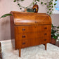 The Bergstrom Teak Roll Top Desk