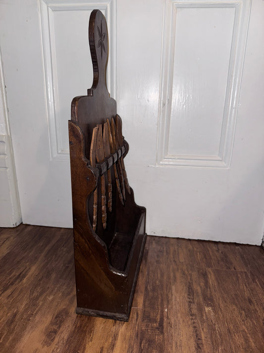 Vintage Solid Wood Cutlery Rack