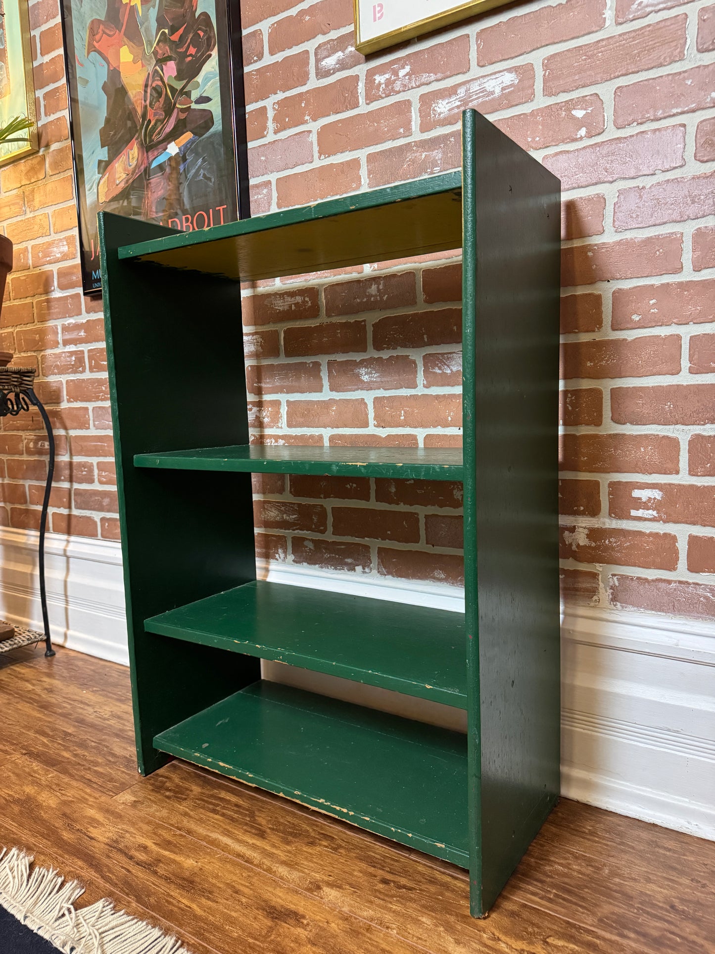 Vintage Rustic Green Bookshelf