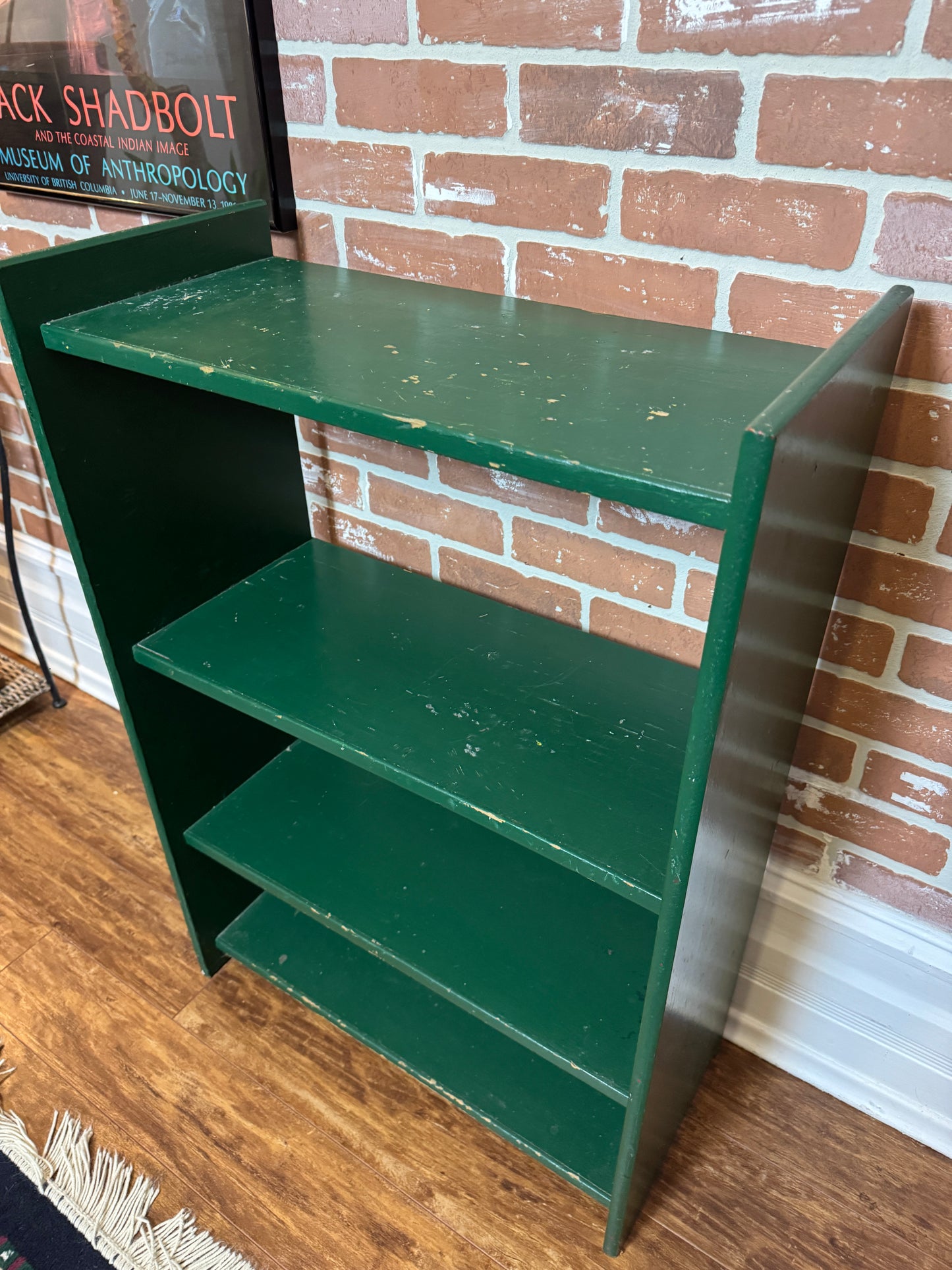 Vintage Rustic Green Bookshelf