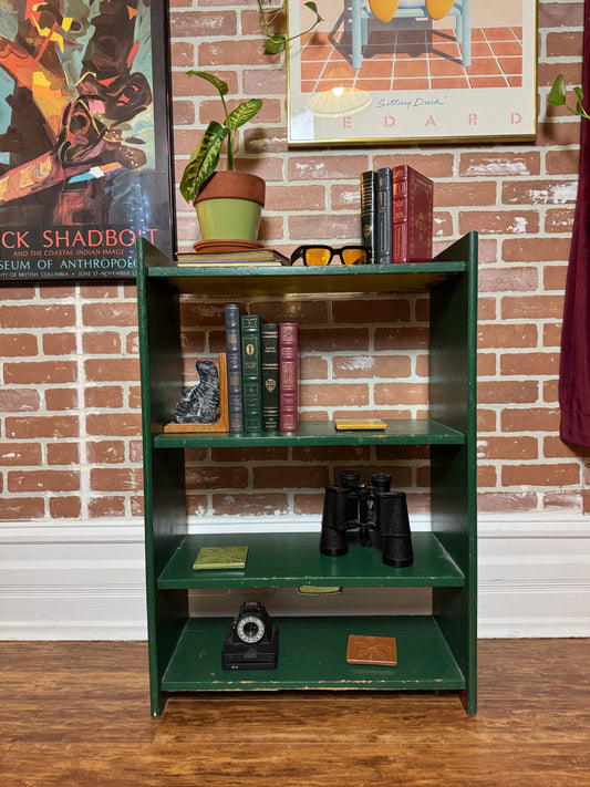 Vintage Rustic Green Bookshelf
