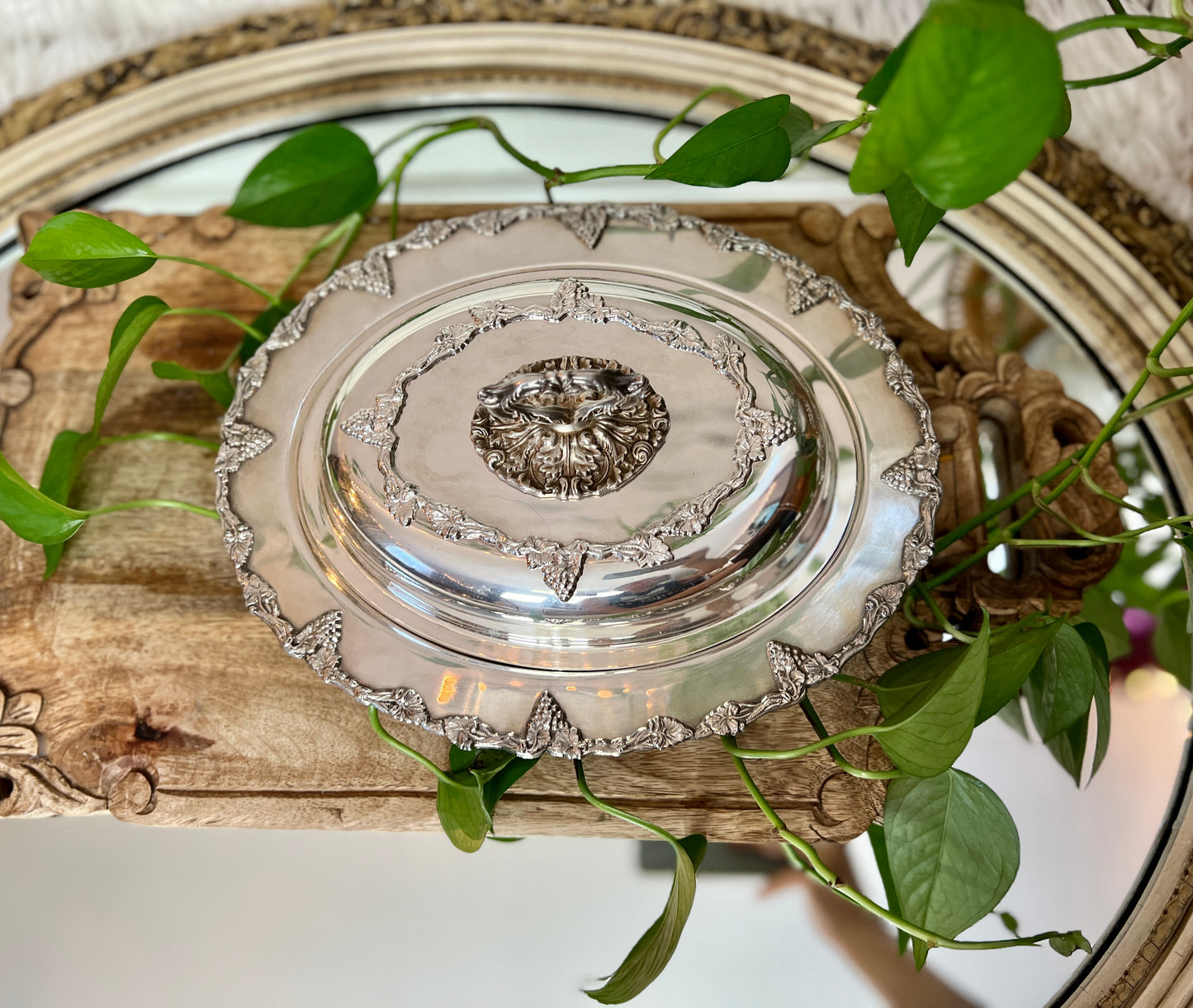Old English Reproduction Serving Tray