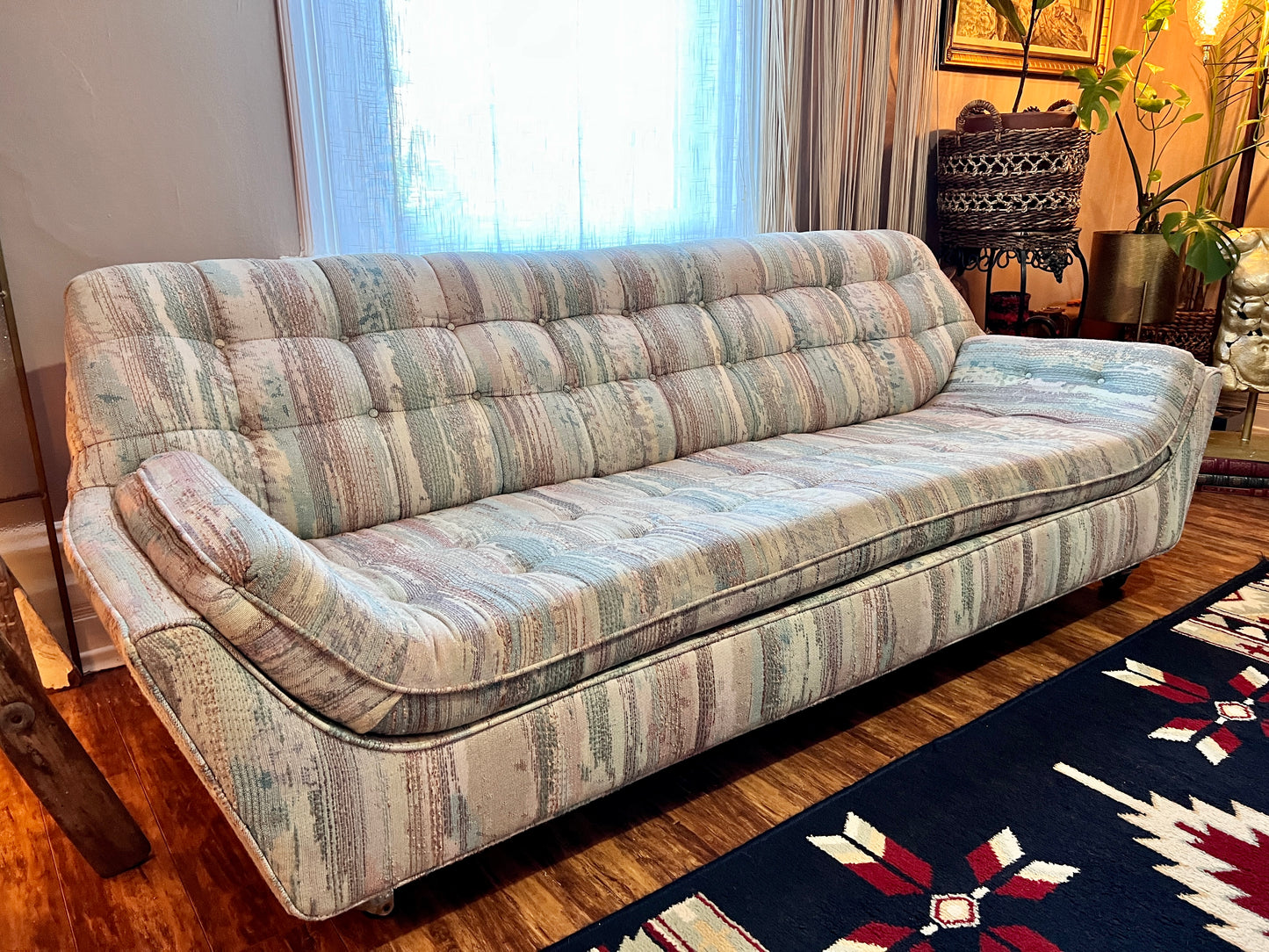 80’s Meets Midcentury Sofa & Armchair Set