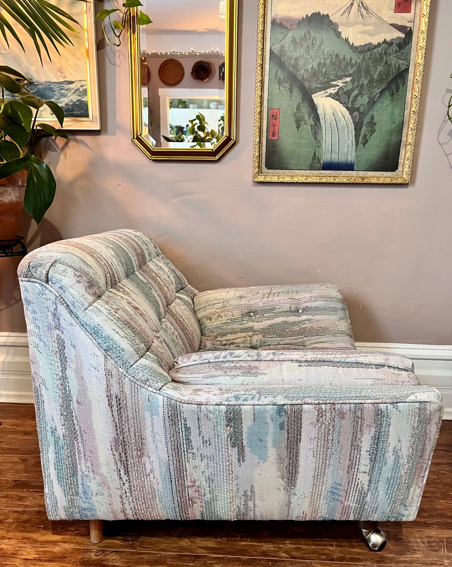 80’s Meets Midcentury Sofa & Armchair Set