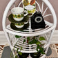 Vintage White Wicker Shelf