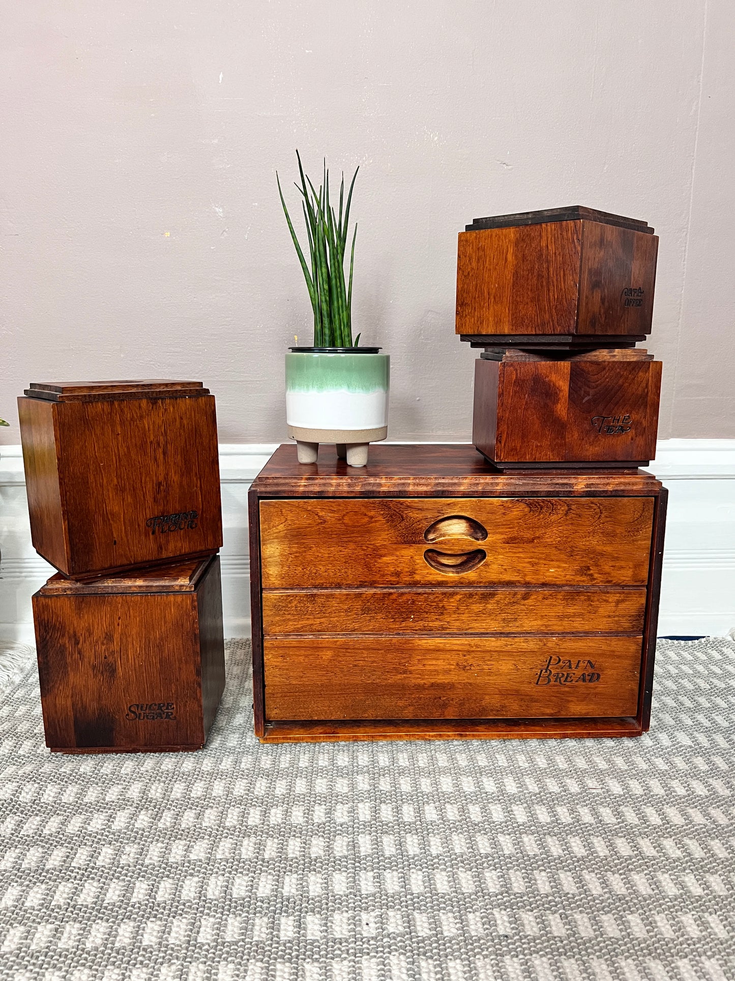 Baribocraft Wooden Kitchen Containers